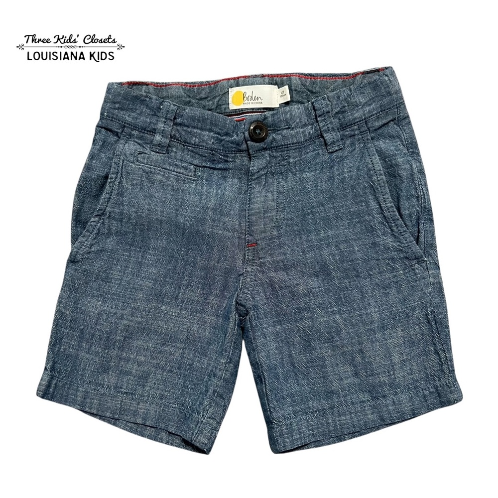 Mini Boden 4Y Chambray Chino Shorts
